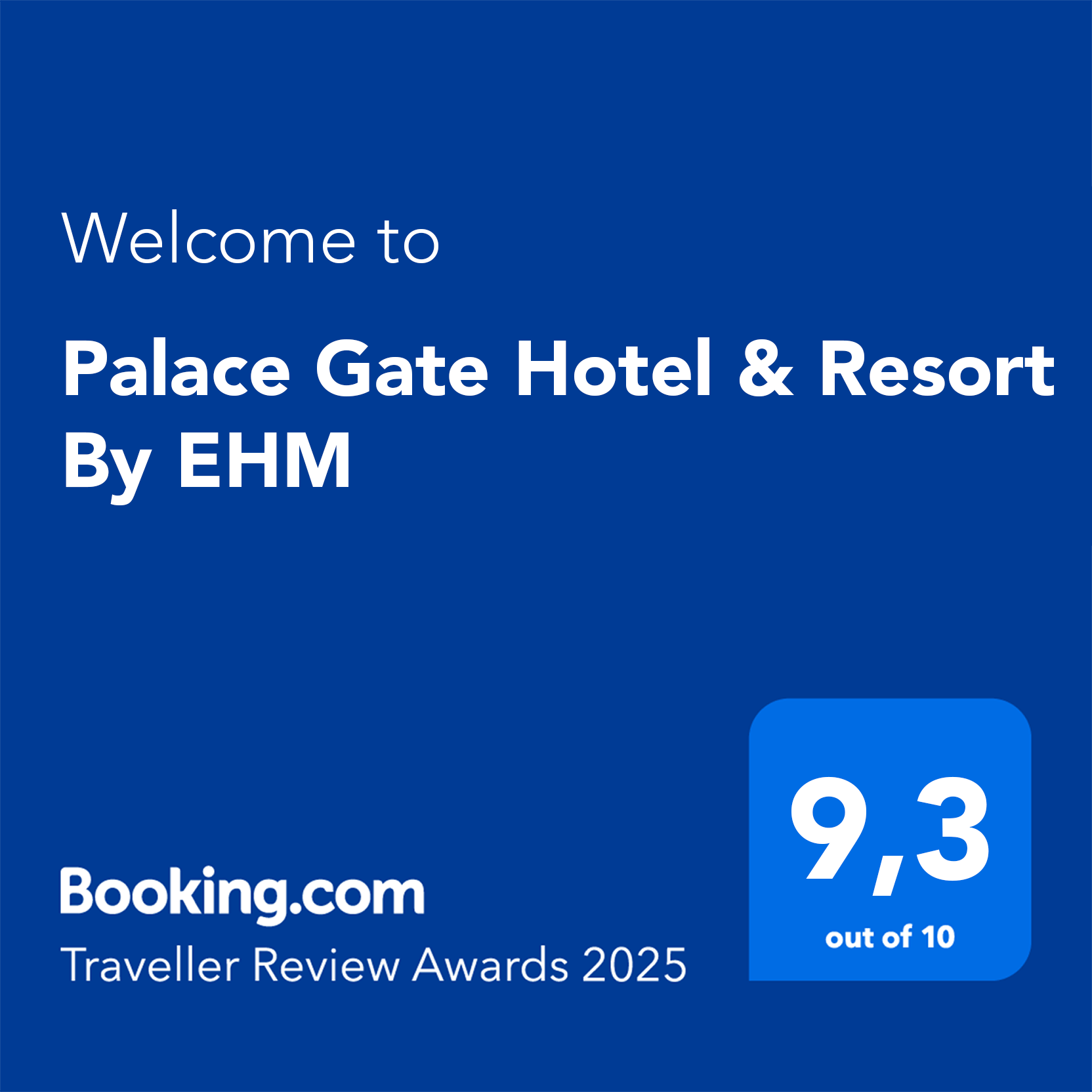 Award from bookingcom